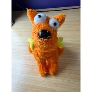 Funny Orange Dog Plush JOBDIG Promo Mascot 7” Stuffed Animal Toy